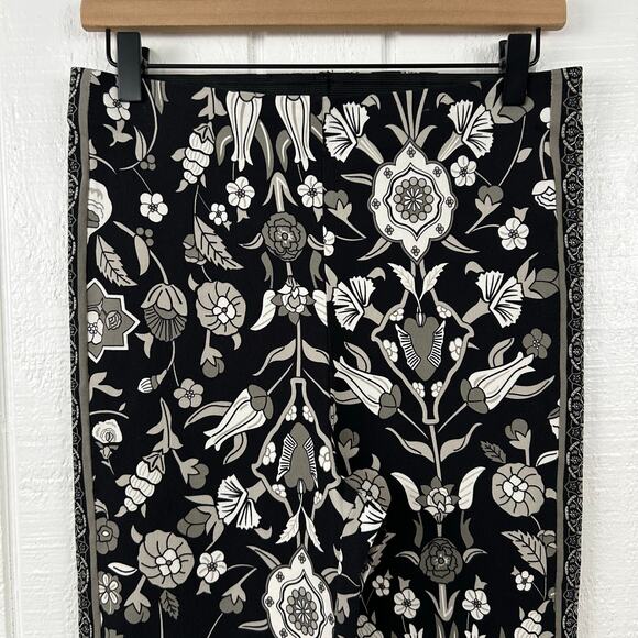 Elie Tahari Women Pull On Stretch Ankle Pants Black Office Holiday Size Medium - Picture 3 of 7